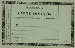 Martinique Carte Postala Précurseur Neuve , Datée Au Dos Avec Cachet A Date 1855 - Brieven En Documenten