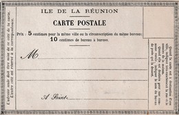 Réunion  Carte Postala Précurseur Neuve , - Cartas & Documentos