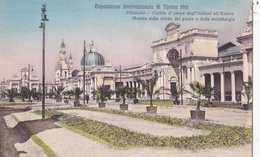 TORINO - ESPOSIZIONE INTERNAZIONALE TORINO 1911 PILONETTO CORTILE D'ONORE DEGLI ITALIANI ALL'ESTERO   AUTENTICA 100% - Expositions