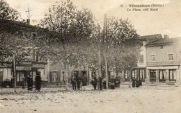 CPA - VENISSIEUX (69) - Aspect De La Place Et Du Café-Restaurant-Charcuterie Au Début Du Siècle - Vénissieux