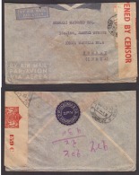 Hong Kong  1941   Cover  To  India  Censored   #  03765   D    Inde Indien - Briefe U. Dokumente