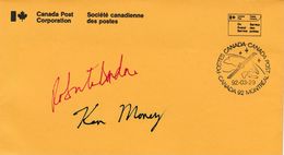 403 : CANADA : Rare Enveloppe Avec Cachet Et Signature Des Deux Cosmonautes Canadiens. RRR. - Amérique Du Nord