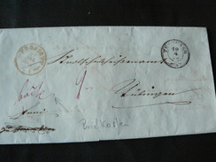 1855  ANCIENT LETTER FROM TUBINGEN IN GERMANY   //  1855  ANTICA LETTERA PARTITA  DA TUBINGEN IN GERMANIA - Other & Unclassified