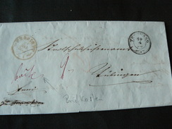 1855  ANCIENT LETTER FROM TUBINGEN IN GERMANY   //  1855  ANTICA LETTERA PARTITA  DA TUBINGEN IN GERMANIA - Andere & Zonder Classificatie