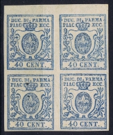 Italy:  Parma Sa 9a Mi 9,  1852 2x MH/* + 2 X  Postfrisch/neuf Sans Charniere /MNH/** Nice Margins - Parme