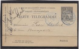 France Pneumatique - Chaplain 30 C Noir - Carte Télégramme - Pneumatiques