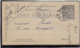 France Pneumatique - Chaplain 30 C Noir - Carte Télégramme - Pneumatische Post