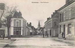 Delcampe - 72 - Ecommoy (Sarthe) - Rue Nationale - Ecommoy