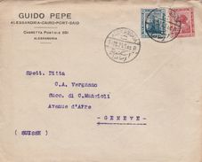 Egypte Lettre Alexandria Pour La Suisse 1921 - 1915-1921 Protettorato Britannico