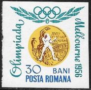 Romania/Roumanie: Non Dentellato, Imperforate, Non Dentelés, Pugilato, Box,  Medaglia, Médaille, Medal - Estate 1956: Melbourne