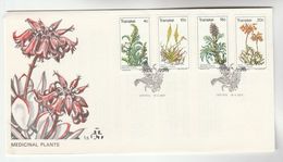 1977 TRANSKEI FDC Stamps MEDICINAL PLANTS FLOWERS Cover Flower Medicine Health - Plantas Medicinales