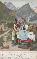 Suisse - Appenzeller Trachten - Enfants Costumes Appenzllois - Postmarked  Genève 1904 Lamalou Les Bains - Sonstige & Ohne Zuordnung