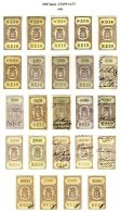 PORTUGAL, Stamp Duty, PB 34/57, */o M/U, F/VF, Cat. € 255 - Unused Stamps