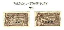 PORTUGAL, Stamp Duty, PB 739, 747, (*) MNG, F/VF, Cat. € 125 - Nuovi