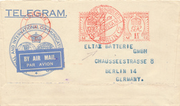 GREAT BRITAIN - 1932 , TELEGRAM , Via Imperial , Via Marconi -  Nach Berlin - Storia Postale