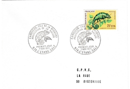 L'étang-salé 1971 - BT FDC Caméléon - Brieven En Documenten