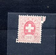 9384 Schweiz Helvetia, Telegraphenmarke Mi 19 - Télégraphe