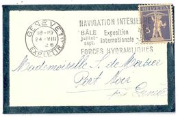 Trauerbrief  Genève - Bern  (Flagge  "Navigation Intérieure Forces Hydrauliques, Bâle")            1926 - Cartas