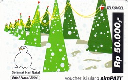 INDONESIA - Happy New Year, Indosat Prepaid Card 50,000 Rp, Used - Indonésie