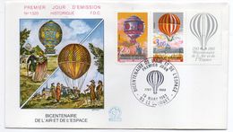 1983--FDC   -Bicentenaire De L'air Et De L'espace (Ballon,Montgolfière) N° 1320- 1 Seul Cachet  LE BOURGET--93 - 1980-1989