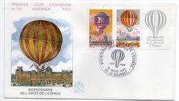 1983--FDC -Bicentenaire De L'air Et De L'espace (Ballon ) N°1321 - 1 Seul  Cachet  LE BOURGET--93 - 1980-1989