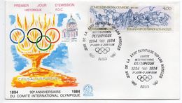 1984--FDC  - 23ème Jeux Olympiques -- LOS ANGELES--90° Anniv CIO-- Cachet  PARIS -75 - 1980-1989