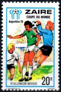 ZAIRE 2014 MNH 1v Germany Vs Mexico Argentina World Cup Football Championship Futbol Soccer Calcio Fußball - 1978 – Argentine