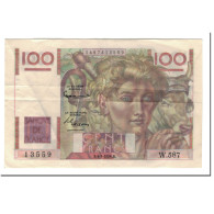 Billet, France, 100 Francs, 1954-03-04, TTB+, Fayette:28.42, KM:128d - 100 F 1945-1954 ''Jeune Paysan''