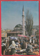 CPSM- SARAJEVO - 1966- Le MARCHÉ Et Mosquée Impériale - Animation TOP ** 2 Scans R. &Verso - Yougoslavie