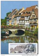 FRANCE (2010) - Carte Maximum Card - ATM LISA - Salon Philatélique Printemps, COLMAR 2010, Petite Venise, Bridge, Quai - 2010-2019