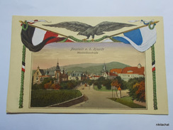 NEUSTADT-Maximilianstrasse-Carte Avec Drapeau - Neustadt Waldnaab