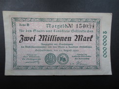 BILLET NOTGELD (V1719) ZWEI MILLIONEN MARK (2 Vues) Stadt Und Landkreis GELSENKIRCHEN 22/08/1923 154034 - 2 Millionen Mark