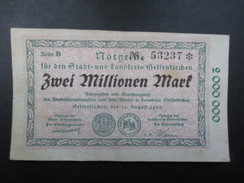 BILLET NOTGELD (V1719) ZWEI MILLIONEN MARK (2 Vues) Stadt Und Landkreis GELSENKIRCHEN 22/08/1923 53237 - 2 Mio. Mark