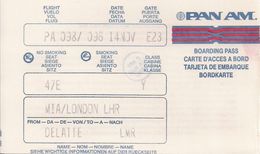 PAN AM - MIAMI-LONDON - CARTE D'ACCES A BORD - LAURENT - 12.. - Mundo