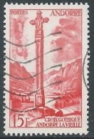 1955 ANDORRA FRANCESE USATO VEDUTE 15 F - R39-5 - Usados