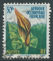 1958-59 AFRICA OCCIDENTALE FRANCESE USATO FIORI 30 F - R39-10 - Gebraucht