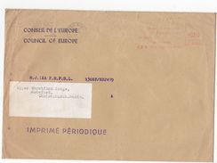 1964 COUNCIL OF EUROPE COVER METER Stamps STRASBOURG France To GB - Institutions Européennes