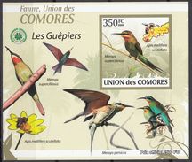 2009 Comores  Stamps Madagascar Bee Eater S/S Imperforated Stamp - Specht- & Bartvögel