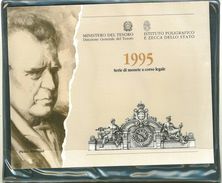 NUMISMATICA - ANNO 1995 - RARA EMISSIONE DIVISIONALE 11 VALORI PIETRO MASCAGNI Onfezione Zecca Italia - Tiratura 44.558 - Nieuwe Sets & Proefsets