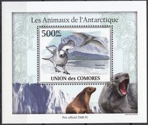 2009 Comores  Stamps  Snow Petrel S/S - Coucous, Touracos