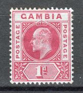 Gambia Edward VII Definitive 1d Stamp From 1902. - Gambie (...-1964)