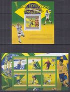 COMORES 2010 - Foot, Grands Joueurs Brésiliens - 6 Val + BF Neufs // Mnh // CV €36 - Unused Stamps