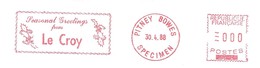 EMA SPECIMEN PITNEY-BOWES De 1988 Avec Pub Illustrée Houx - En Démonstration Au SICOB - Autres & Non Classés