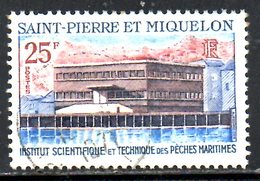 St PIERRE Et MIQUELON. N°388 Oblitéré De 1969. Institut Scientifique Des Pêches. - Used Stamps