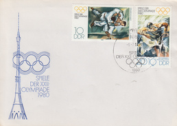 Enveloppe  FDC  1er  Jour    ALLEMAGNE   D.D.R    Jeux  Olympiques   MOSCOU    1980 - Ete 1980: Moscou