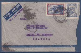 = Enveloppe Argentine Par Avion 19.12.1938 à Sarlat Dordogne Via Air-France 2 Timbres - Storia Postale