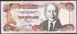 Bahamas 5 Dollars 1997 VF+ - XF Note - Bahamas