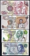 Ghana - 1, 2, 5 & 10 Cedis Type 1976 - 1978 Uncirculated - Ghana