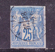Colonie Francesi Emissioni Generali 1877- SAge  25 C Bleu .Usato - Sage
