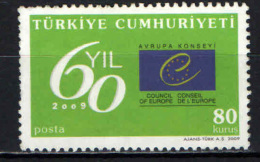 TURCHIA - 2009 - 60° CONSIGLI O D'EUROPA - USATO - Used Stamps